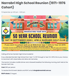 Narrabri High School Reunion (1971-1976 Cohort)